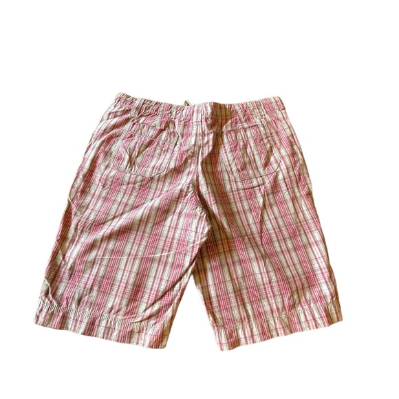French Cuff Plaid Bermuda Shorts Size 10 - Picture 3 of 6